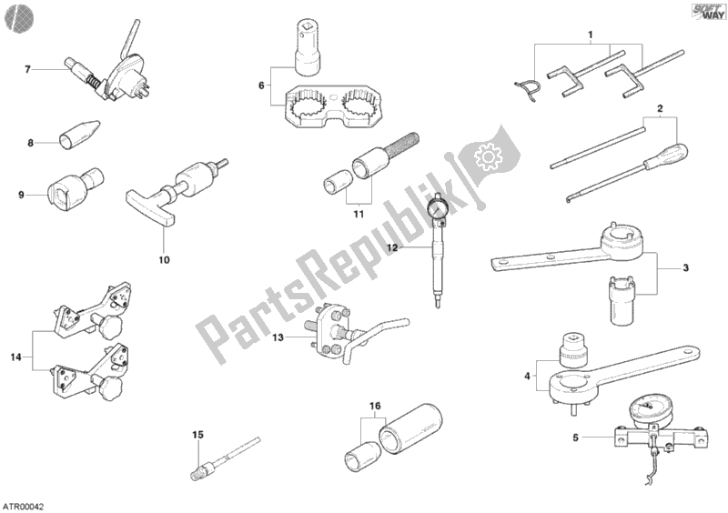 All parts for the 01a - Workshop Service Tools, Engine of the Ducati Superbike 998 Matrix 2004